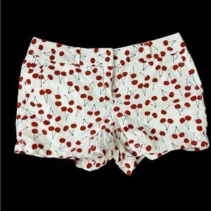 Loft lined Shorts Cherries on White material Size 4